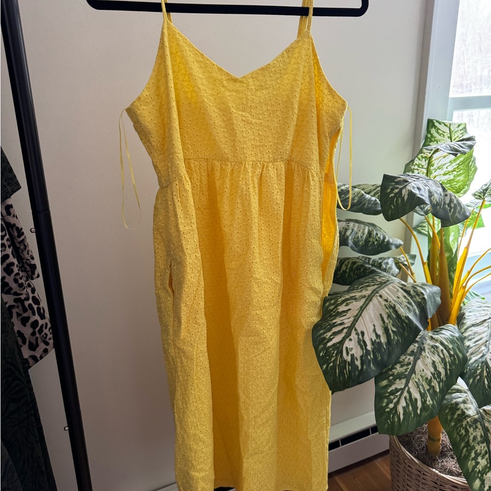 Yellow Eyelet Sundress